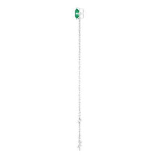 Platinum 5 mm Lab-Grown Emerald 6 1/2-7 1/2" Bracelet