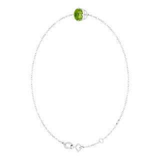 Sterling Silver 6 mm Natural Peridot 6 1/2-7 1/2" Bracelet