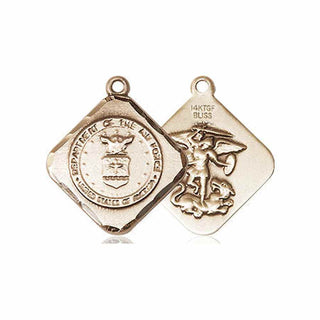14kt Gold Filled Air Force Diamond Medal