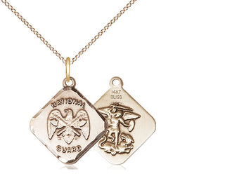 14kt Gold National Guard Diamond Medal