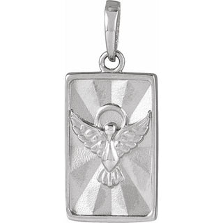 Platinum Holy Spirit & Dove Pendant