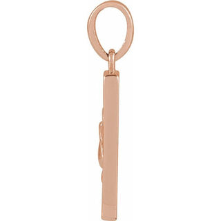 14K Rose Holy Spirit & Dove Pendant