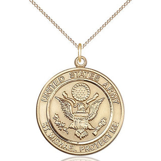 14kt Gold Filled Army St Michael Medal Catholic Jewelry Engraved Catholic Saint Jewelry