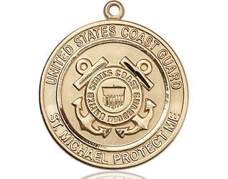 14kt Gold Filled Coast Guard St Michael Medal Engraved Catholic Saint Jewelry