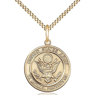 14kt Gold Filled Army St Michael Medal Religious Jewelry Engraved Catholic Saint Jewelry