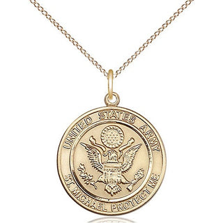14kt Gold Filled Army St Michael Medal Religious Jewelry Engraved Catholic Saint Jewelry