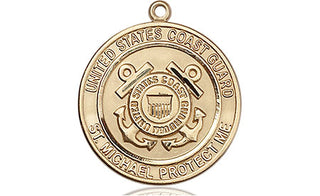 14kt Gold Filled Coast Guard St Michael Medal Engraved Catholic Saint Jewelry
