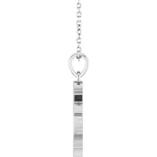 14K White Vintage-Inspired Cross 16-18" Necklace