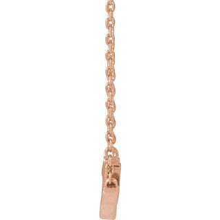 14K Rose Angel Script 18" Necklace
