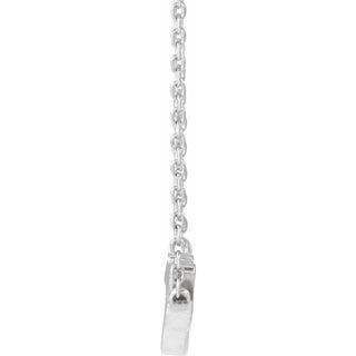 14K White Angel Script 18" Necklace