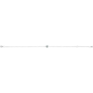 Sterling Silver Natural White Sapphire 6 1/2-7-1/2" Bracelet