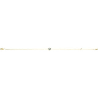 14K Yellow Natural White Sapphire  6 1/2-7-1/2" Bracelet