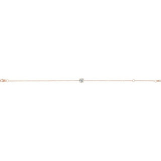 14K Rose 1/5 CT Natural Diamond 6 1/2-7 1/2" Bracelet