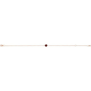 14K Rose Natural Mozambique Garnet  6 1/2-7-1/2" Bracelet