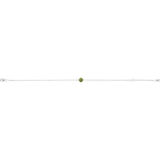 Sterling Silver Natural Peridot  6 1/2-7-1/2" Bracelet