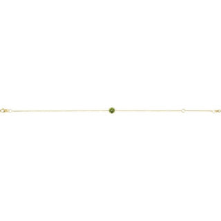 14K Yellow Natural Peridot  6 1/2-7-1/2" Bracelet