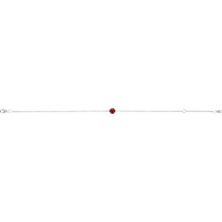 14K White Lab-Grown Ruby  6 1/2-7-1/2" Bracelet