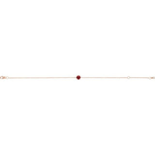 14K Rose Lab-Grown Ruby  6 1/2-7-1/2" Bracelet