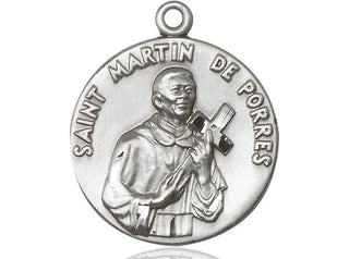 Sterling Silver Saint Martin de Porres Medal Catholic Jewelry