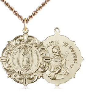 14kt Gold Our Lady of Guadalupe Medal
