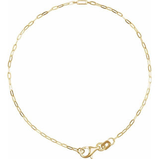 14K Yellow .06 CT Natural Diamond 7" Bracelet