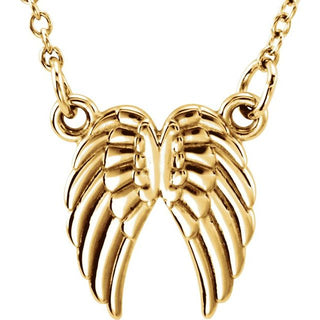 18K Yellow Vermeil Tiny Posh Angel Wings 16-18" Necklace