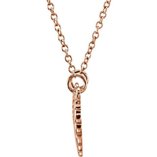 14K Rose Tiny Posh Angel Wings 16-18" Necklace  
