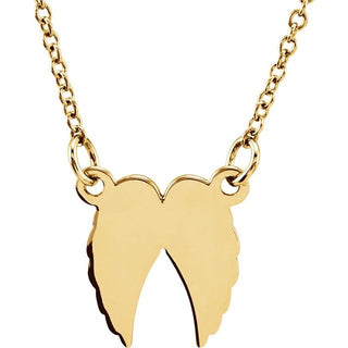 18K Yellow Vermeil Tiny Posh Angel Wings 16-18" Necklace