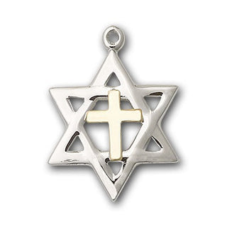 Two-Tone Sterling Silver and Gold-Filled Star of David Pendant