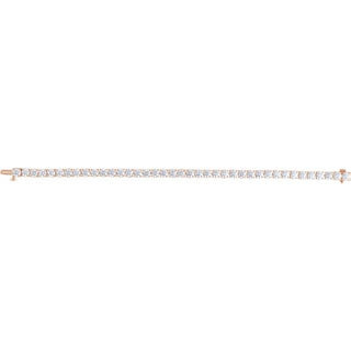 14K Rose 12 CTW Lab-Grown Diamond Line 7" Bracelet