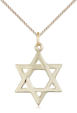 14kt Gold Filled Star of David Medal | Medium