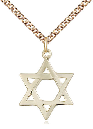 14kt Gold Filled Star of David Medal | Medium
