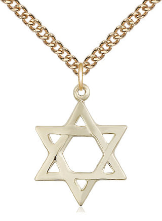 14kt Gold Star of David Medal