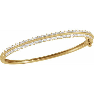 14K Yellow 2 1/6 CTW Lab-Grown Diamond 7" Bangle Bracelet