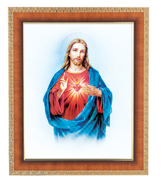 Sacred Heart In Cherry Frame 10.25X12.25" 8X10 Print