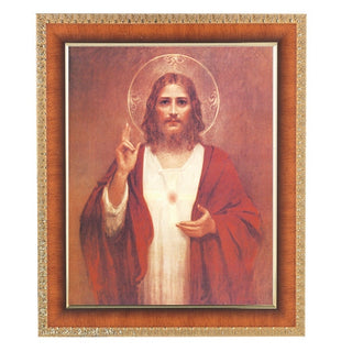 Sacred Heart In Cherry Frame 10.25X12.25" 8X10 Print