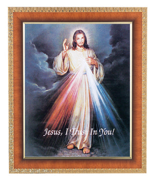 Divine Mercy In Cherry Frame 10.25X12.25" 8X10 Print