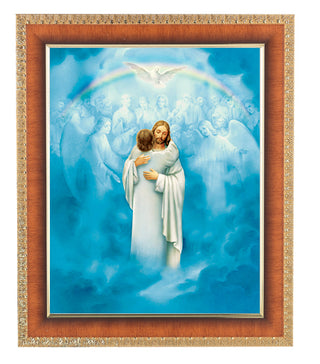 Christ Welcoming Home In Cherry Frame 10.25X12.25" 8X10 Print