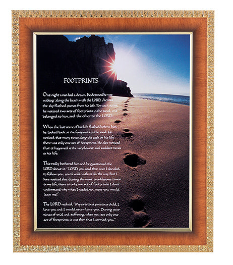 Footprints In Cherry Frame 10.25X12.25