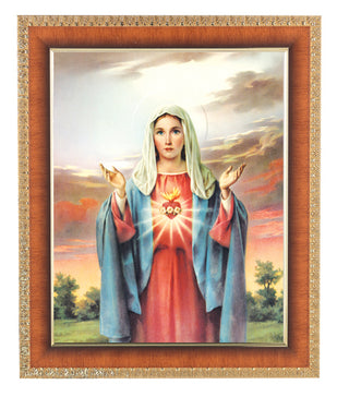 Immaculate Heart Of Mary Cherry Frame 10.25X12.25" 8X10 Print