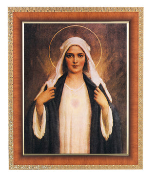Immaculate Heart Of Mary Cherry Frame 10.25X12.25" 8X10 Print