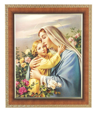 Madonna and Child Cherry Frame 10.25X12.25" 8X10 Print
