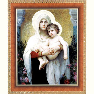 Bouguereau:Madonna And Child Cherry Frame 10.25X12.25" 8X10Prt