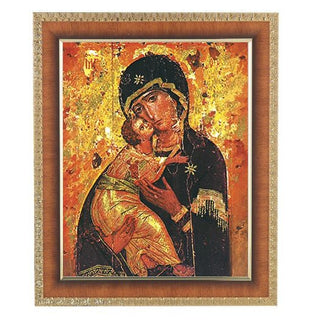 Our Lady Of Vladimir In Cherry Frame 10.25X12.25" 8X10 Print