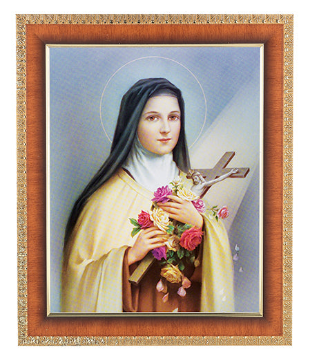Saint Therese In Cherry Frame 10.25X12.25" 8X10 Print – CatholicShop.com
