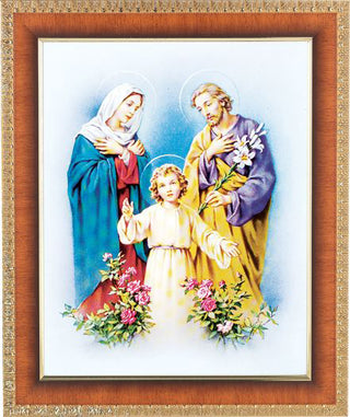 Holy Family In Cherry Frame 10.25X12.25" 8X10 Print