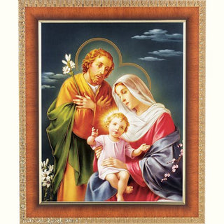 Holy Family In Cherry Frame 10.25X12.25" 8X10 Print