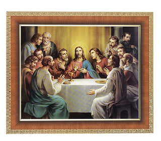 Last Supper In Cherry Frame 10.25X12.25" 8X10 Print