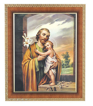 St. Joseph In Cherry Frame 10.25X12.25" 8X10 Print