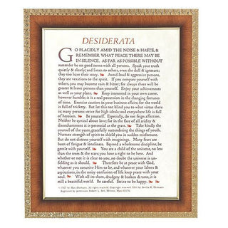 Desiderata In Cherry Frame 10.25X12.25" 8X10 Print